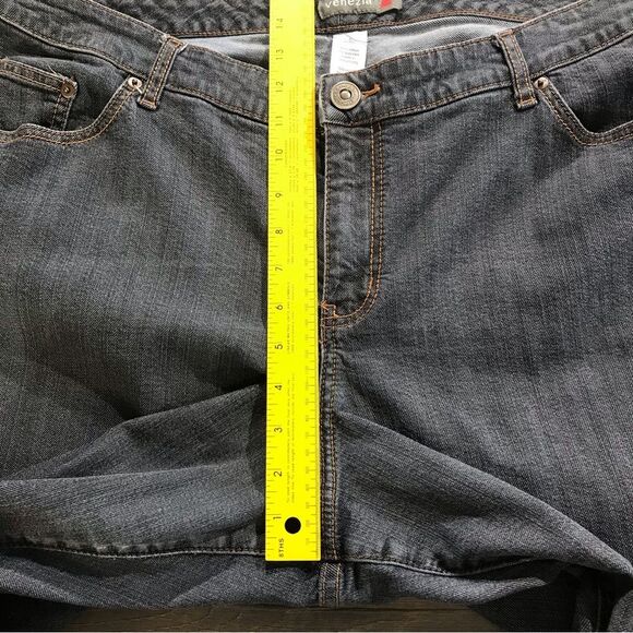 Venezia Womens Stretch Bootcut Jeans Blue Dark Wash Denim Size 5 Petite (22) - Picture 11 of 16